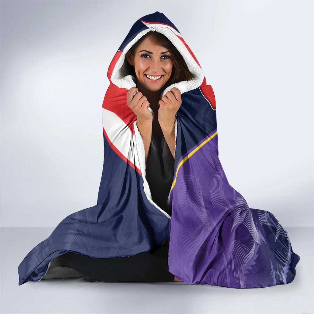 NRL Storm-Rooster Mascot Custom Hooded Blanket Cracked Metal Style