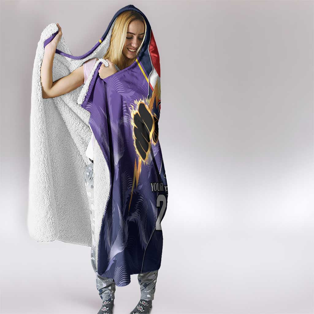 NRL Storm-Rooster Mascot Custom Hooded Blanket Cracked Metal Style