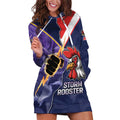 NRL Storm-Rooster Mascot Custom Hoodie Dress Cracked Metal Style