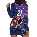 NRL Storm-Rooster Mascot Custom Hoodie Dress Cracked Metal Style