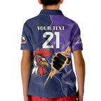 NRL Storm-Rooster Mascot Custom Kid Polo Shirt Cracked Metal Style