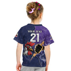 NRL Storm-Rooster Mascot Custom Kid T Shirt Cracked Metal Style