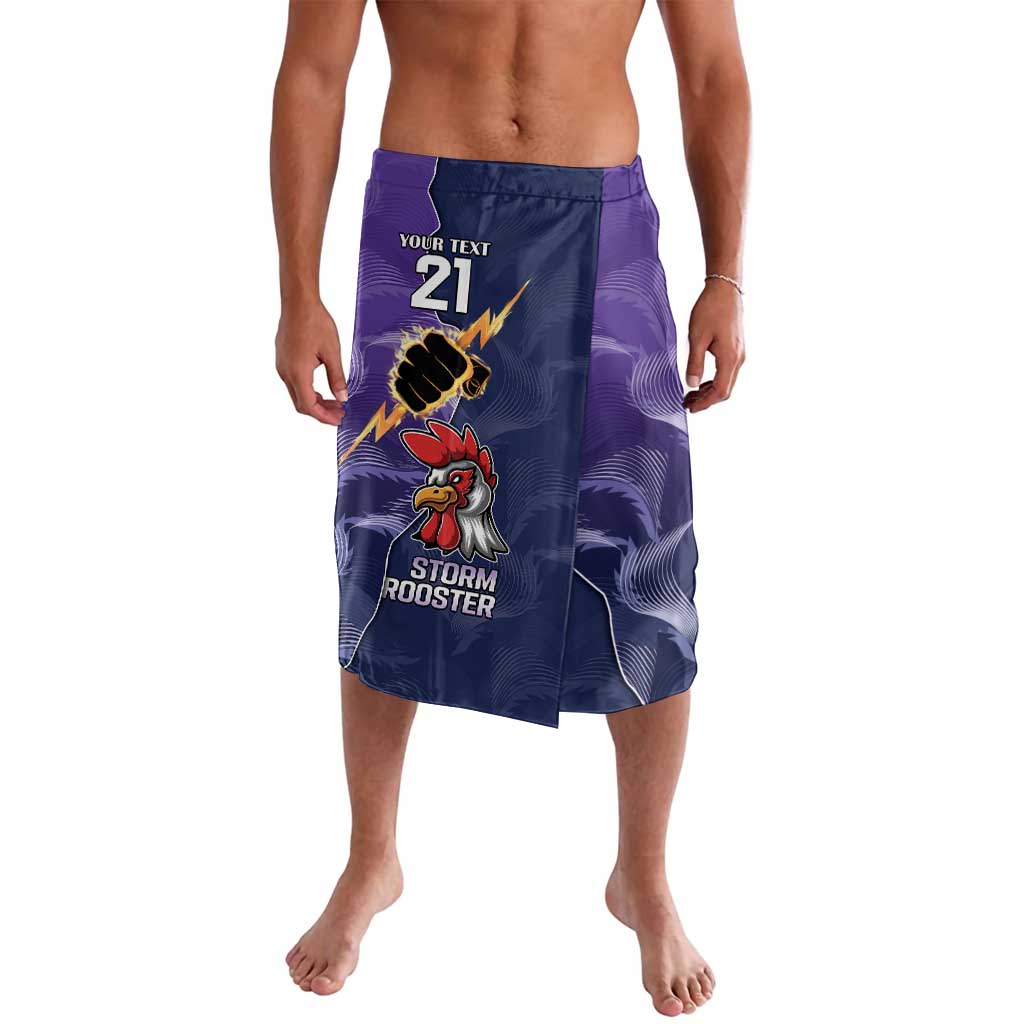 NRL Storm-Rooster Mascot Custom Lavalava Cracked Metal Style