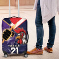 NRL Storm-Rooster Mascot Custom Luggage Cover Cracked Metal Style