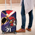 NRL Storm-Rooster Mascot Custom Luggage Cover Cracked Metal Style