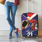 NRL Storm-Rooster Mascot Custom Luggage Cover Cracked Metal Style