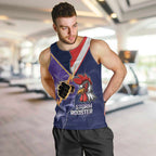 NRL Storm-Rooster Mascot Custom Men Tank Top Cracked Metal Style
