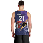 NRL Storm-Rooster Mascot Custom Men Tank Top Cracked Metal Style