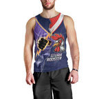 NRL Storm-Rooster Mascot Custom Men Tank Top Cracked Metal Style