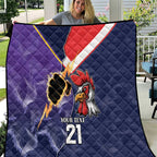 NRL Storm-Rooster Mascot Custom Quilt Cracked Metal Style