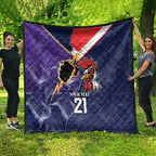 NRL Storm-Rooster Mascot Custom Quilt Cracked Metal Style