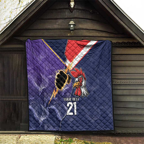 NRL Storm-Rooster Mascot Custom Quilt Cracked Metal Style