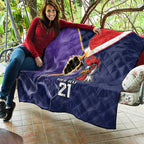 NRL Storm-Rooster Mascot Custom Quilt Cracked Metal Style