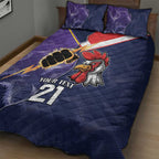 NRL Storm-Rooster Mascot Custom Quilt Bed Set Cracked Metal Style