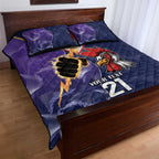 NRL Storm-Rooster Mascot Custom Quilt Bed Set Cracked Metal Style