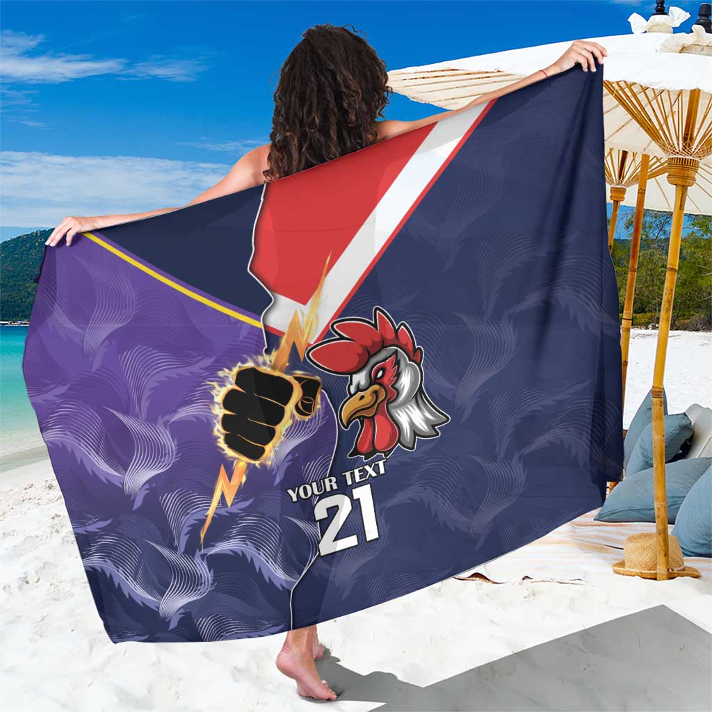 NRL Storm-Rooster Mascot Custom Sarong Cracked Metal Style