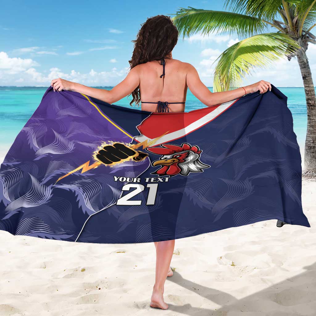 NRL Storm-Rooster Mascot Custom Sarong Cracked Metal Style