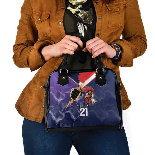 NRL Storm-Rooster Mascot Custom Shoulder Handbag Cracked Metal Style