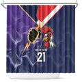 NRL Storm-Rooster Mascot Custom Shower Curtain Cracked Metal Style