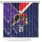 NRL Storm-Rooster Mascot Custom Shower Curtain Cracked Metal Style
