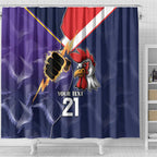 NRL Storm-Rooster Mascot Custom Shower Curtain Cracked Metal Style