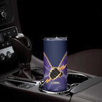 NRL Storm-Rooster Mascot Custom Skinny Tumbler Cracked Metal Style