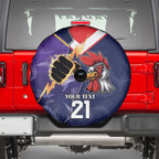 NRL Storm-Rooster Mascot Custom Spare Tire Cover Cracked Metal Style