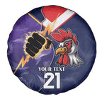 NRL Storm-Rooster Mascot Custom Spare Tire Cover Cracked Metal Style