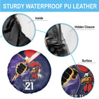 NRL Storm-Rooster Mascot Custom Spare Tire Cover Cracked Metal Style