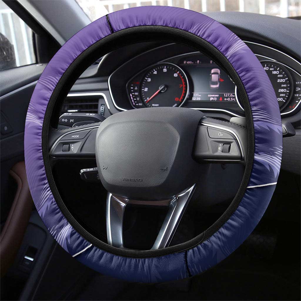 NRL Storm-Rooster Mascot Steering Wheel Cover Cracked Metal Style