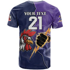 NRL Storm-Rooster Mascot Custom T Shirt Cracked Metal Style