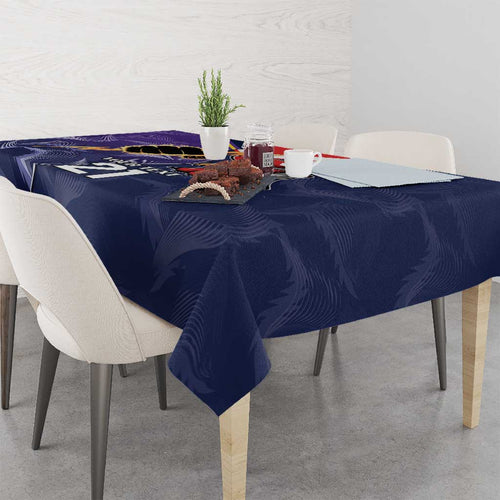 NRL Storm-Rooster Mascot Custom Tablecloth Cracked Metal Style