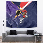 NRL Storm-Rooster Mascot Custom Tapestry Cracked Metal Style