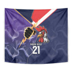 NRL Storm-Rooster Mascot Custom Tapestry Cracked Metal Style