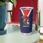NRL Storm-Rooster Mascot Custom Tumbler Cup Cracked Metal Style
