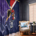 NRL Storm-Rooster Mascot Custom Window Curtain Cracked Metal Style
