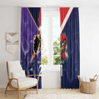 NRL Storm-Rooster Mascot Custom Window Curtain Cracked Metal Style