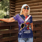 NRL Storm-Rooster Mascot Custom Women Polo Shirt Cracked Metal Style