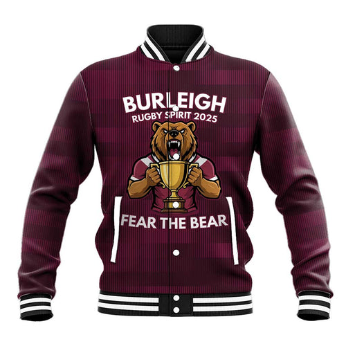 Pride of Burleigh Rugby Spirit Custom Baseball Jacket Queensland Grand Final Edition 2025 - Aussie Hoodie
