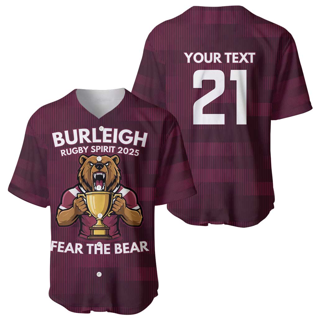 Pride of Burleigh Rugby Spirit Custom Baseball Jersey Queensland Grand Final Edition 2025 - Aussie Hoodie