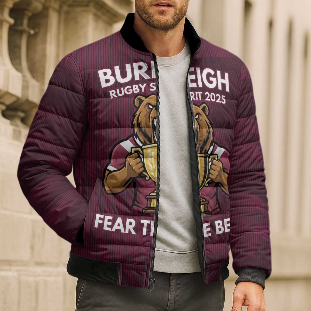 Pride of Burleigh Rugby Spirit Custom Bomber Puffer Jacket Queensland Grand Final Edition 2025 - Aussie Hoodie