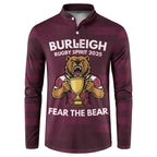 Pride of Burleigh Rugby Spirit Custom Button Sweatshirt Queensland Grand Final Edition 2025 - Aussie Hoodie