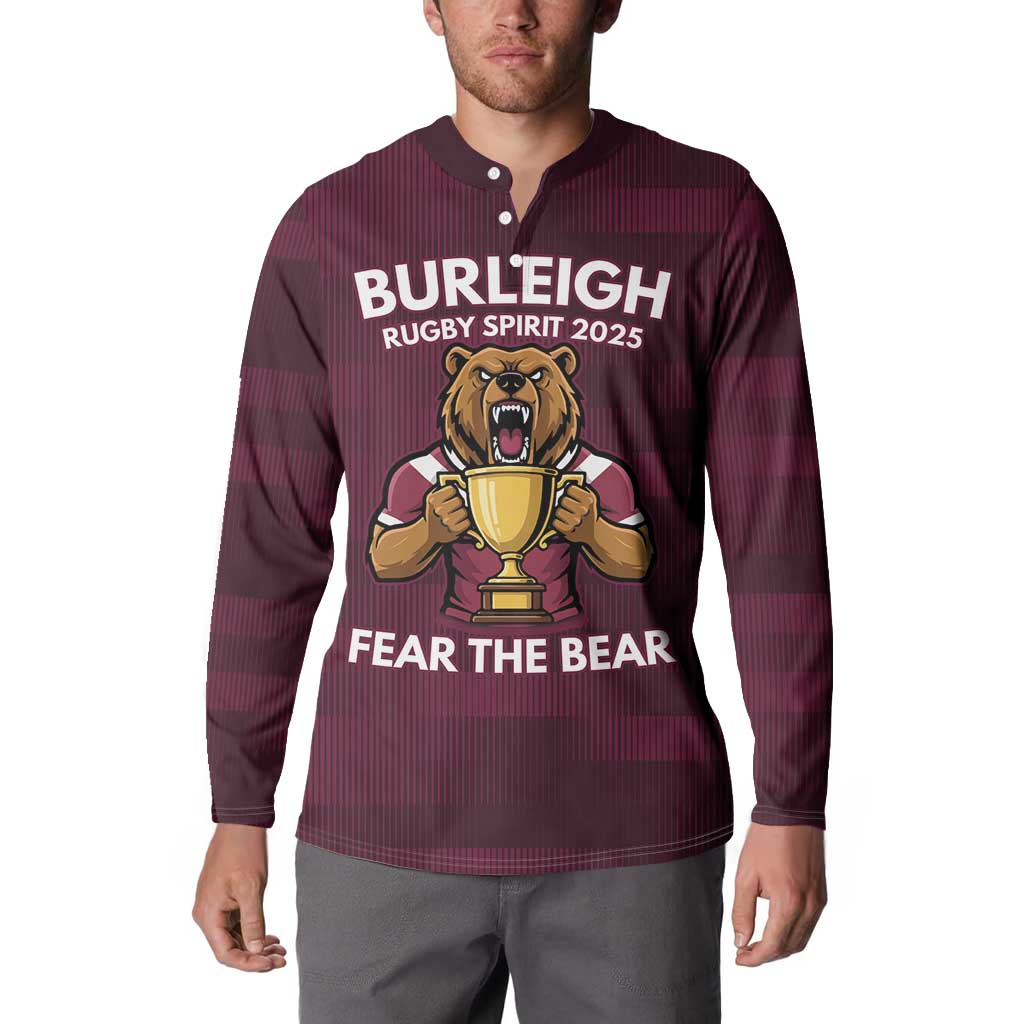 Pride of Burleigh Rugby Spirit Custom Button Sweatshirt Queensland Grand Final Edition 2025 - Aussie Hoodie