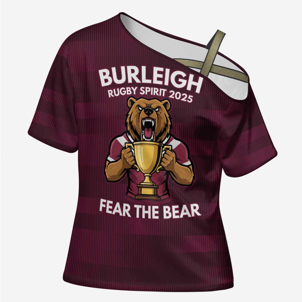 Pride of Burleigh Rugby Spirit Custom Cross Shoulder Shirt Queensland Grand Final Edition 2025 - Aussie Hoodie