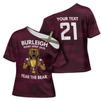 Pride of Burleigh Rugby Spirit Custom Cross Shoulder Shirt Queensland Grand Final Edition 2025 - Aussie Hoodie