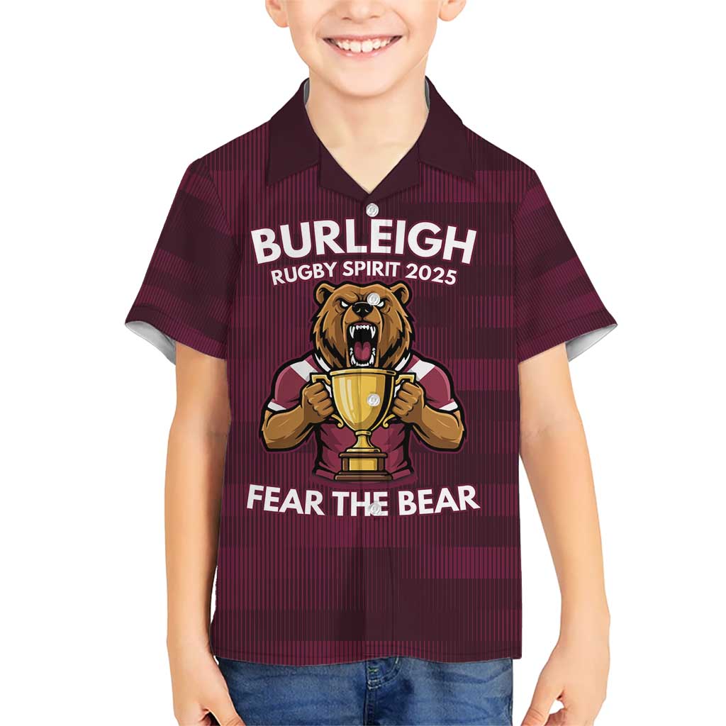 Pride of Burleigh Rugby Spirit Custom Kid Hawaiian Shirt Queensland Grand Final Edition 2025 - Aussie Hoodie