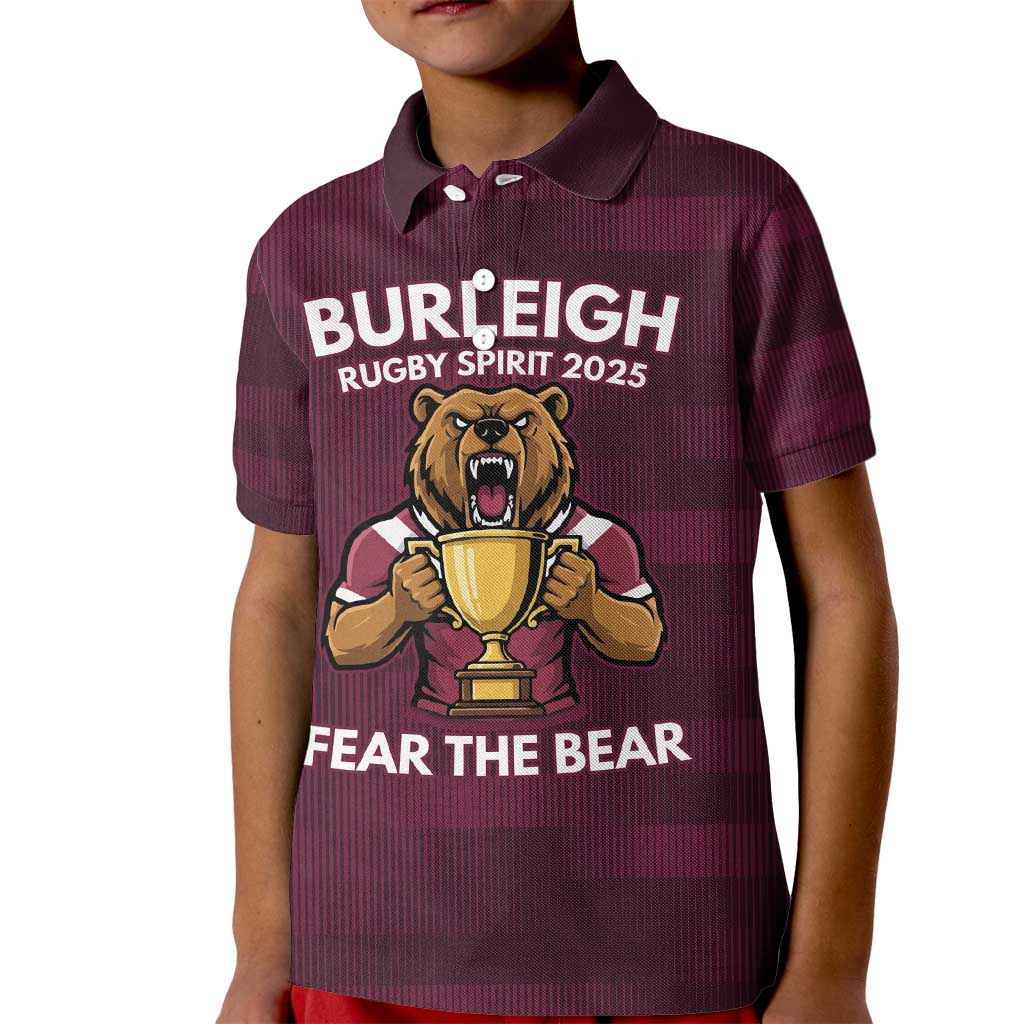 Pride of Burleigh Rugby Spirit Custom Kid Polo Shirt Queensland Grand Final Edition 2025 - Aussie Hoodie
