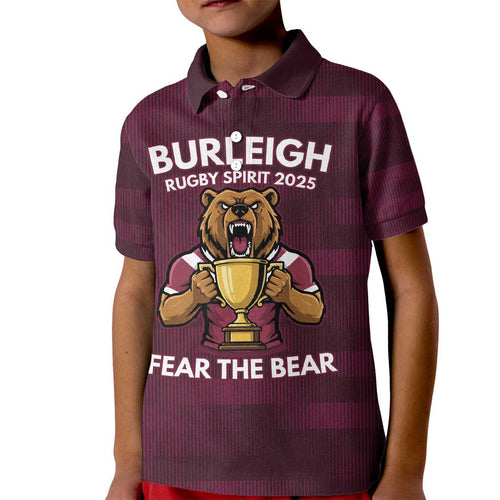 Pride of Burleigh Rugby Spirit Custom Kid Polo Shirt Queensland Grand Final Edition 2025 - Aussie Hoodie
