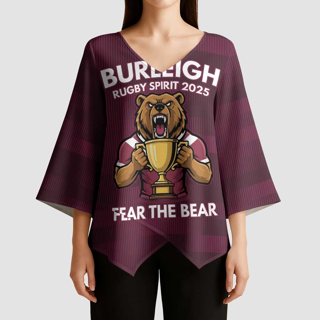 Pride of Burleigh Rugby Spirit Custom Kimono Sleeve Blouse Queensland Grand Final Edition 2025 - Aussie Hoodie