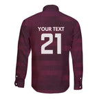 Pride of Burleigh Rugby Spirit Custom Long Sleeve Button Shirt Queensland Grand Final Edition 2025 - Aussie Hoodie